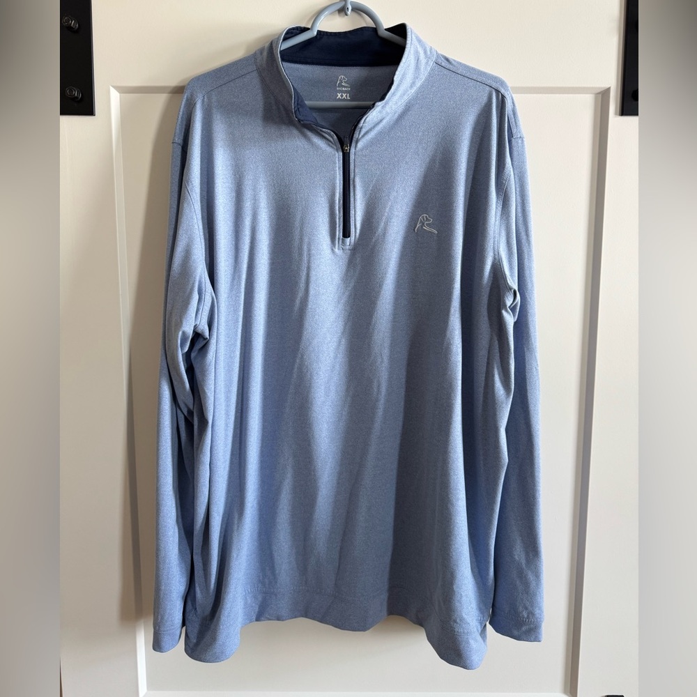 Rhoback Performance Quarterzip - XXL - Heather Blue